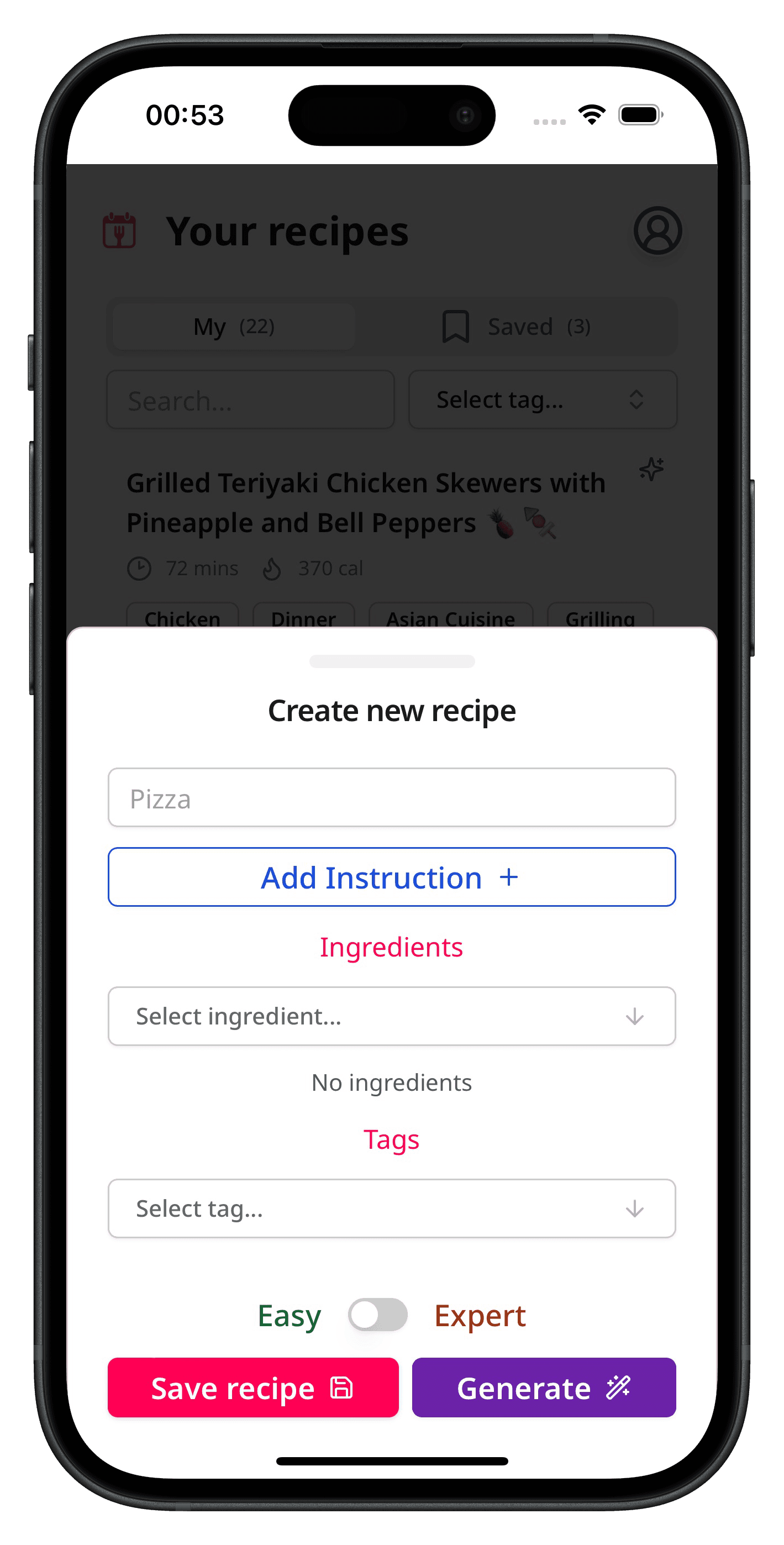 Create your recipes image