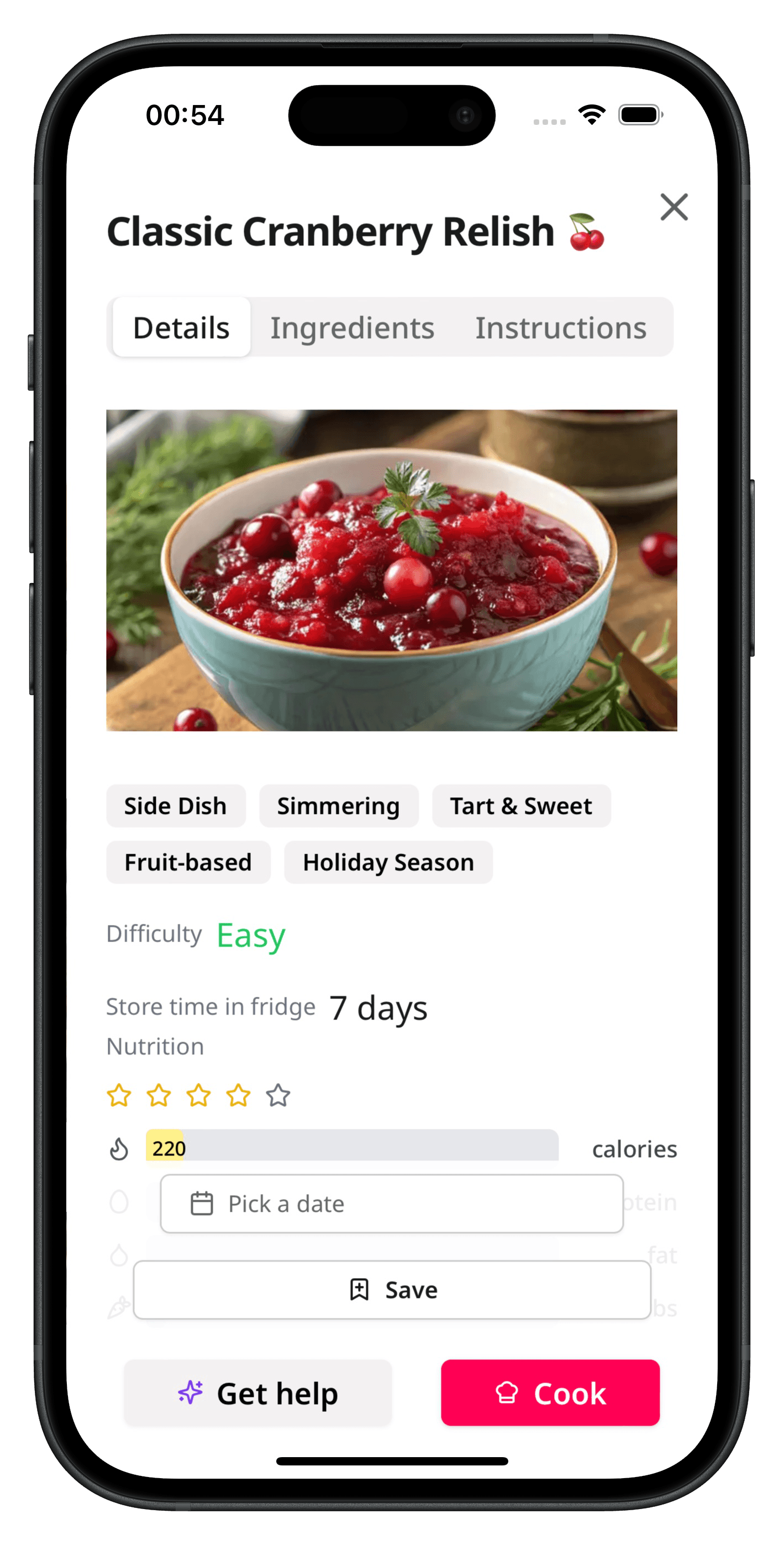 Get into recipe image