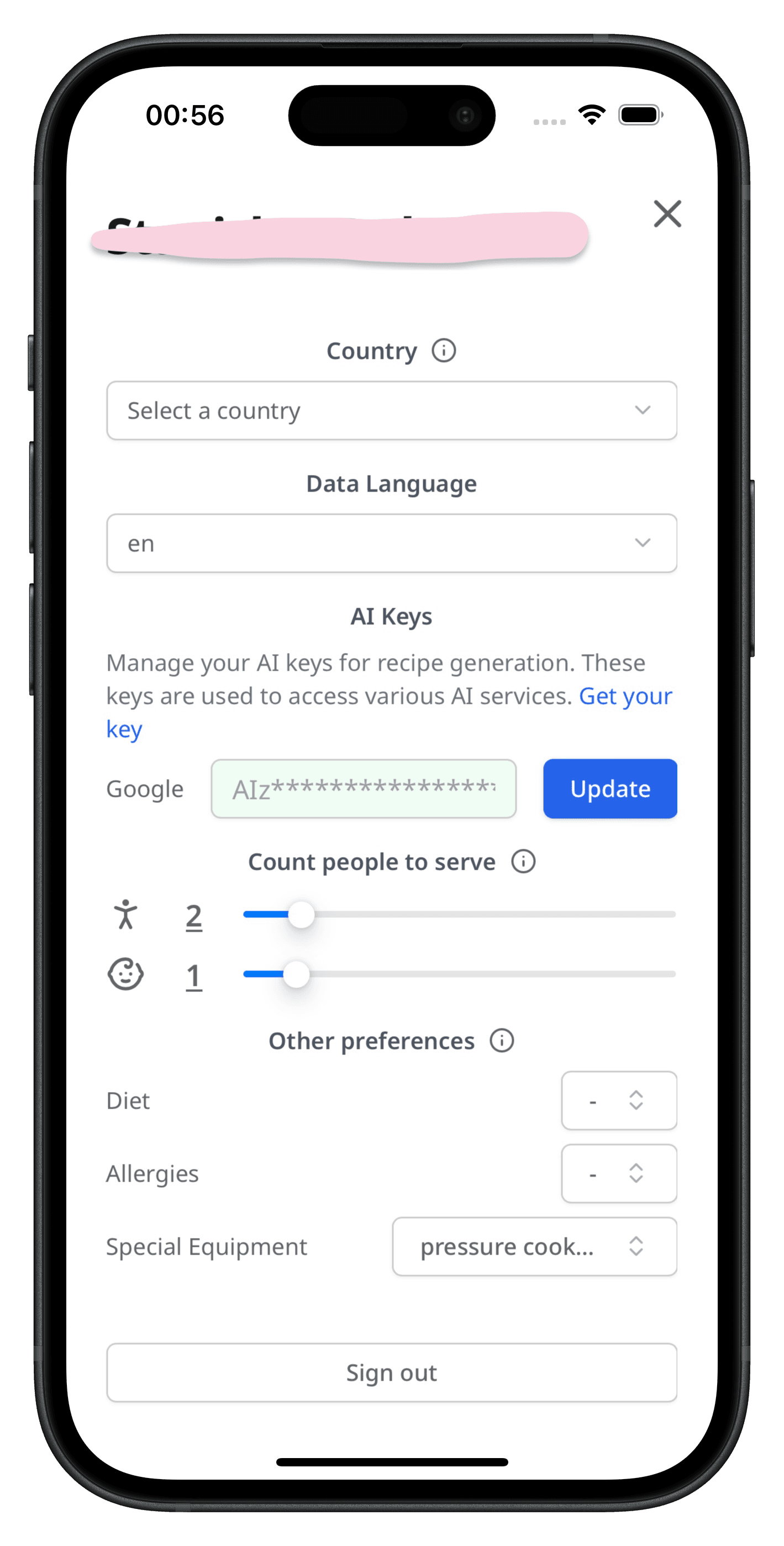 Setup the preferences image